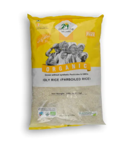24 MANTRA ORGANIC Idly Rice Parboiled Rice 10 LBS